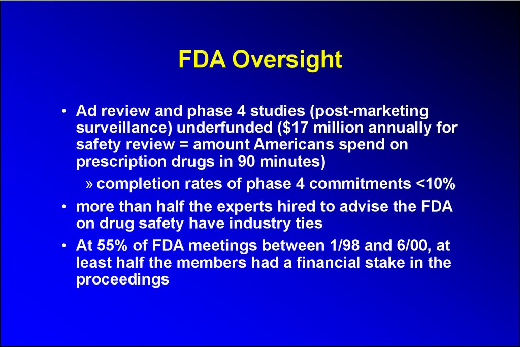 FDA Oversight