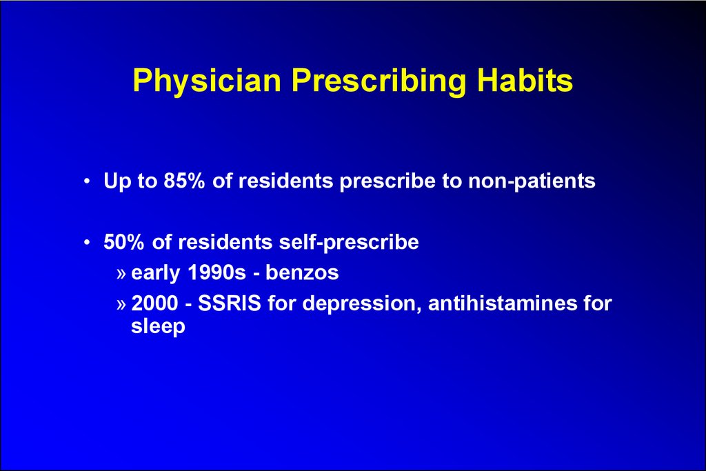 Physician Prescribing Habits