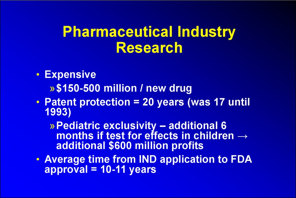Pharmaceutical Industry Research