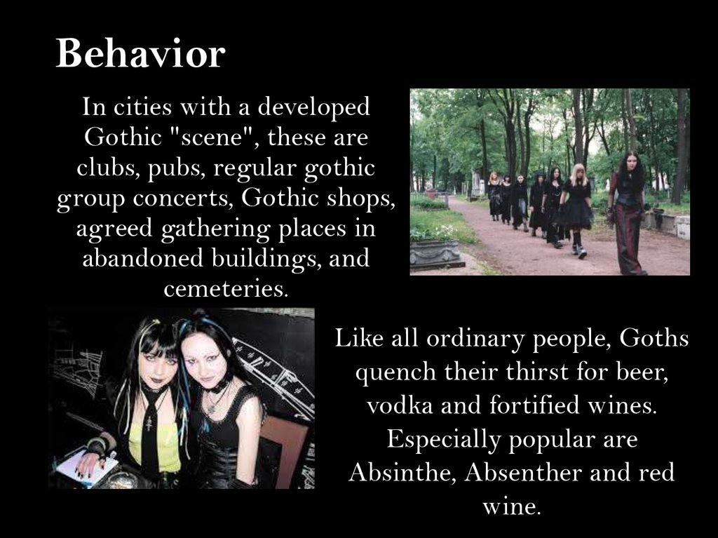 Goths The Subculture Online Presentation