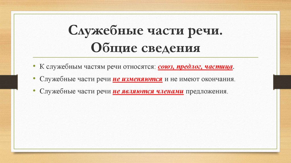 Презентация повторение служебные части речи 7 класс