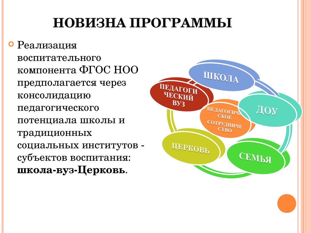 Реализуемая программа воспитания. Новизна программы. Новизна рабочей программы. Реализация воспитательного компонента. Циклы реализации воспитательной программы.