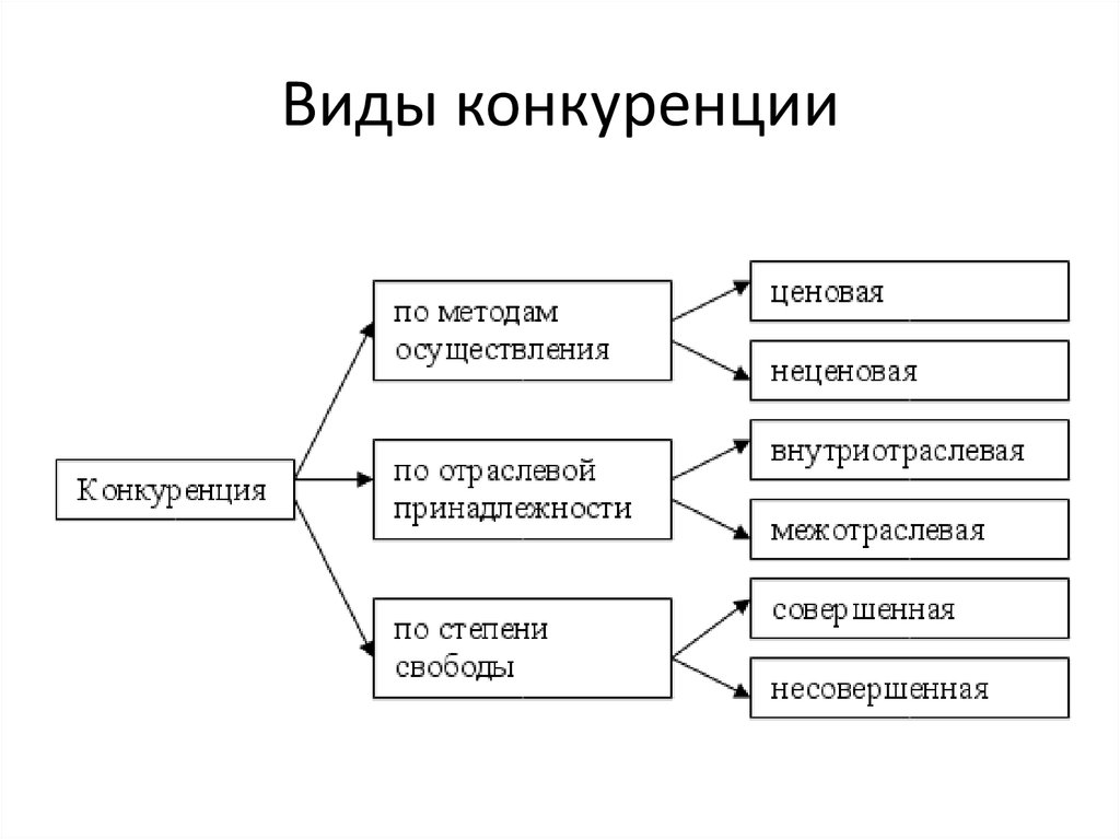 Виды конкуренции производителей