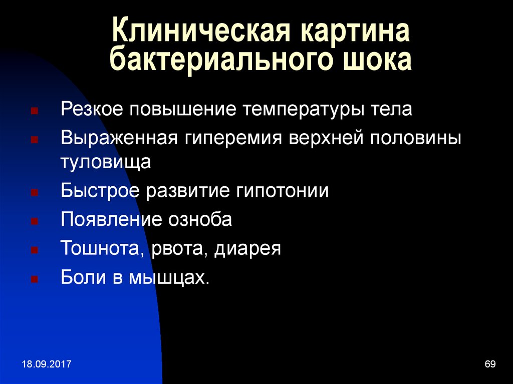 Клиническая картина основные. Клиническая картина шока. Бактериальный ШОК симптомы. Бактериально токсический ШОК. Признаки бактериального шока.