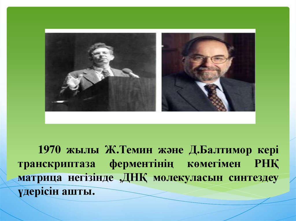 1972 жылы. Хауард Темин. Темин и Балтимор. Г Темин ученый.