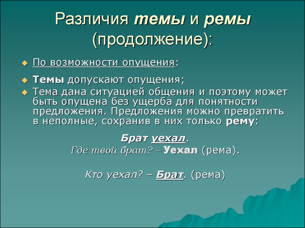 Тема разница. Тема и Рема. Тема и Рема примеры. Тема и Рема в русском. Тема и Рема в английском языке.