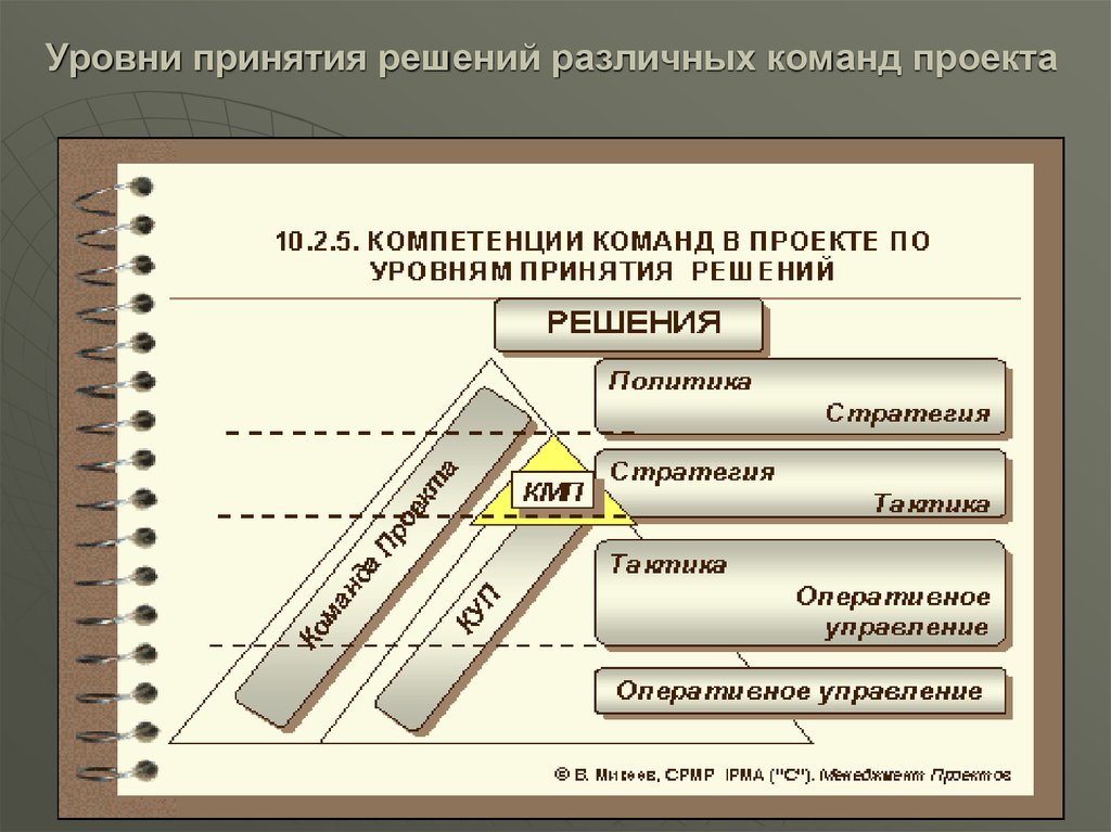 Уровни проектов. Уровни проекта. Уровни принятия решений. Тактический уровень принятия решений. Компетенции команды проекта.