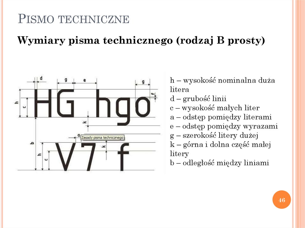 Pismo Techniczne Typu A Proste Rysunek Obraz: Rysunek Techniczny Pismo