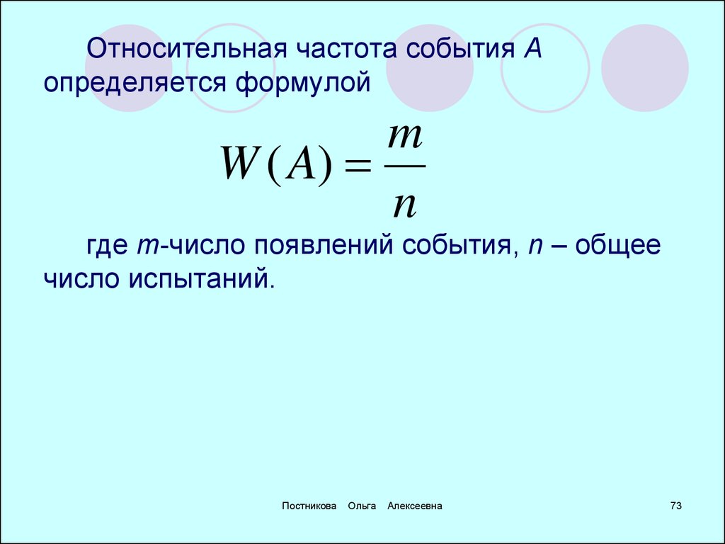 Относительная частота события презентация 10 класс никольский