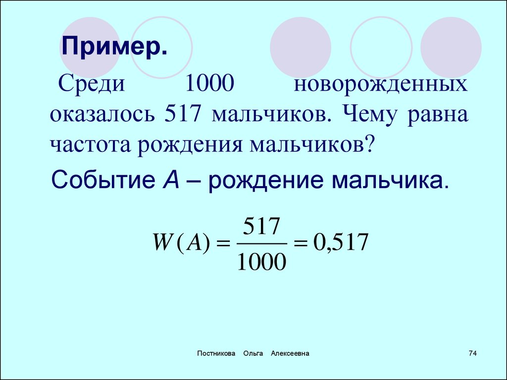 Решение задач по теории вероятности