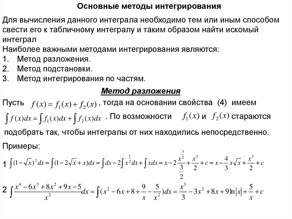 Примеры интегрирования функций. Методы интегрирования таблица. Способы вычисления определенного интеграла. Метод нахождения интегралов. Методы решения интегралов таблица.