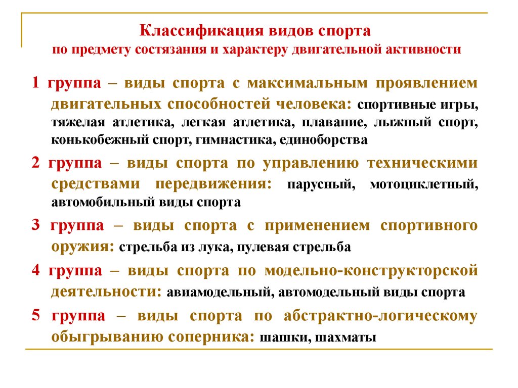 Особенности видов спорта. Классификация видов спорта по особенностям предмета состязаний. Группы видов спорта классификация. Спорт классификация видов спорта. Матвеев классификация видов спорта.