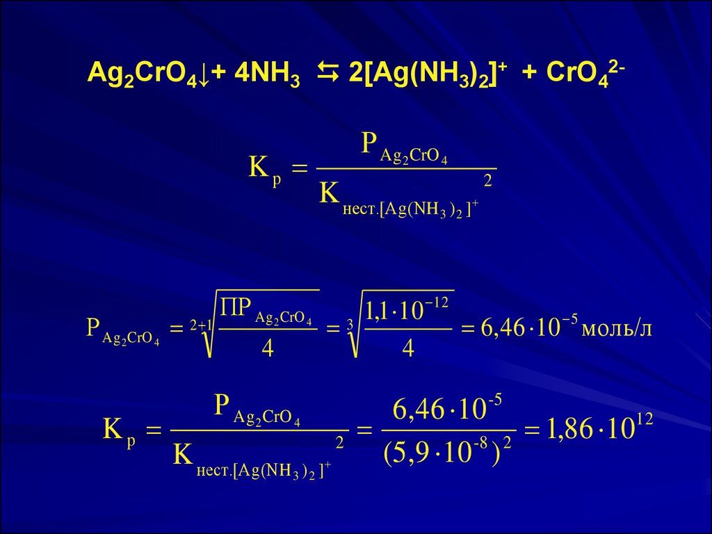 Nh в химии. ЗДМ В аналитической химии. [AG(nh3)2]+. Комплексообразование AG И nh3. (Nh4)2cro4.
