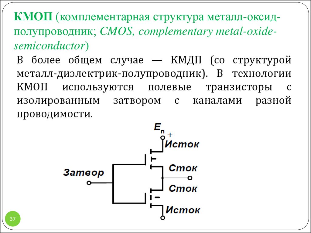 Схемы на комплементарных транзисторах