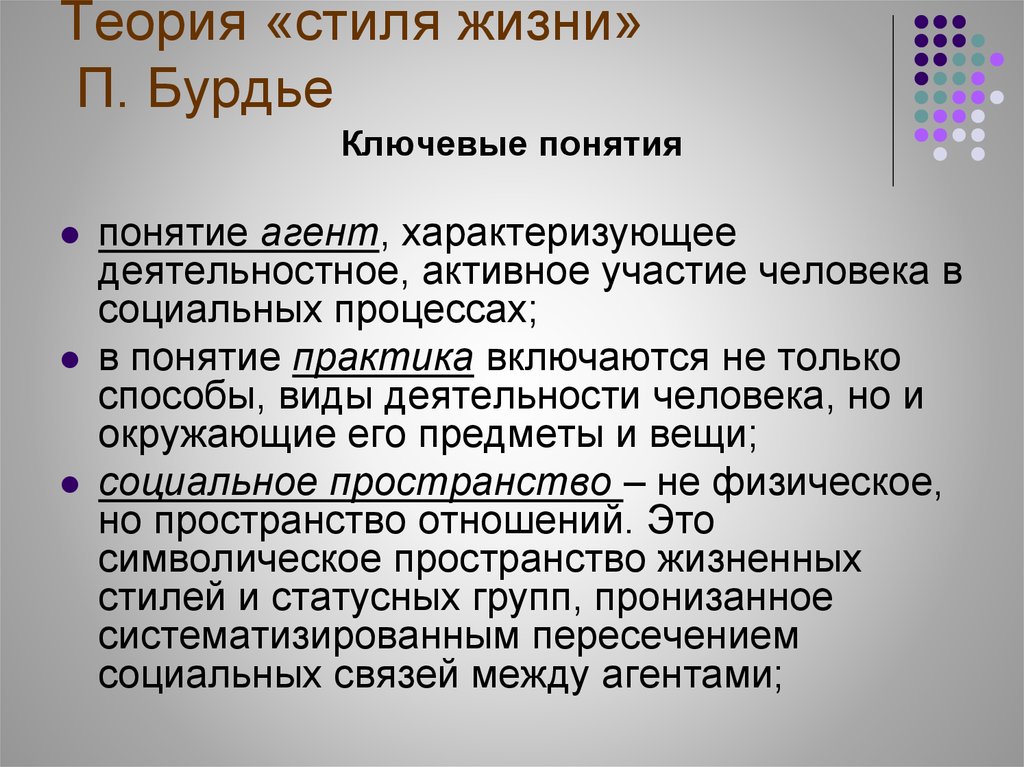 В концепции бурдье система неосознаваемых схем восприятия и действия личности называется