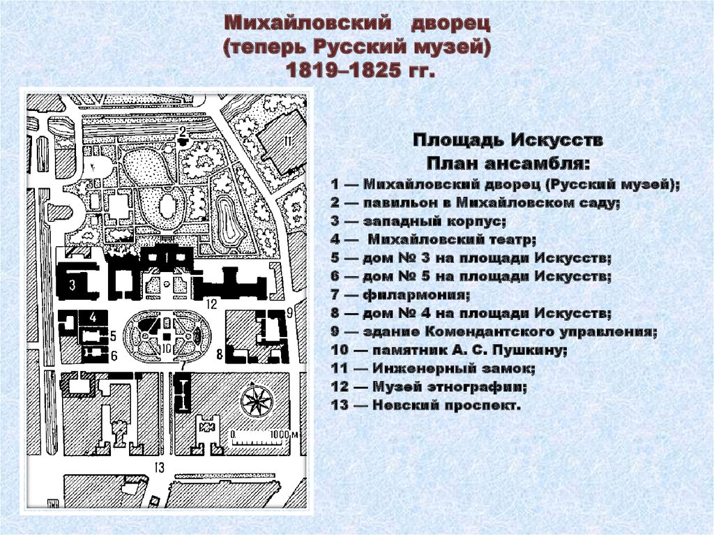 Михайловский   дворец (теперь Русский музей) 1819–1825 гг.
