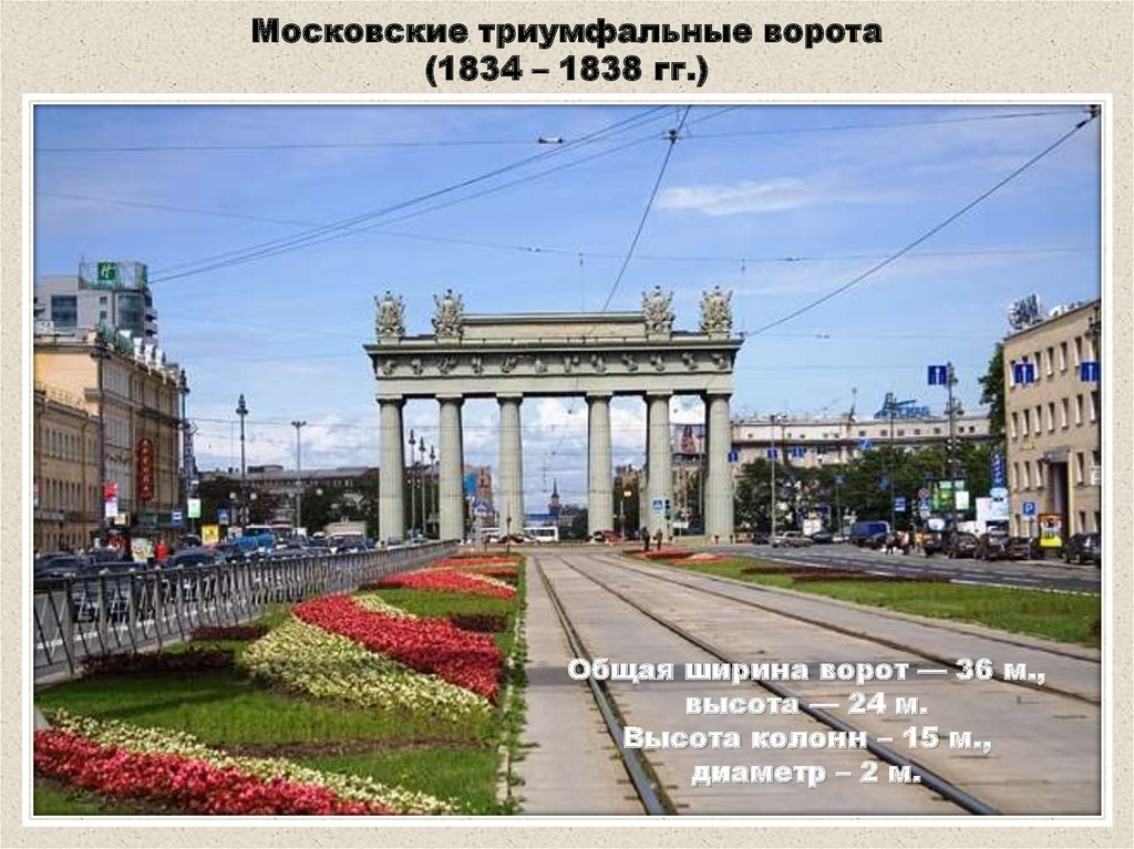 Московские триумфальные ворота (1834 – 1838 гг.)