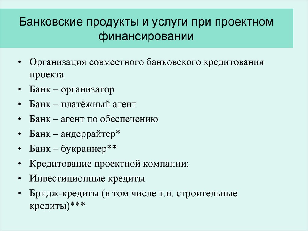 Инвестиционные банковские продукты презентация