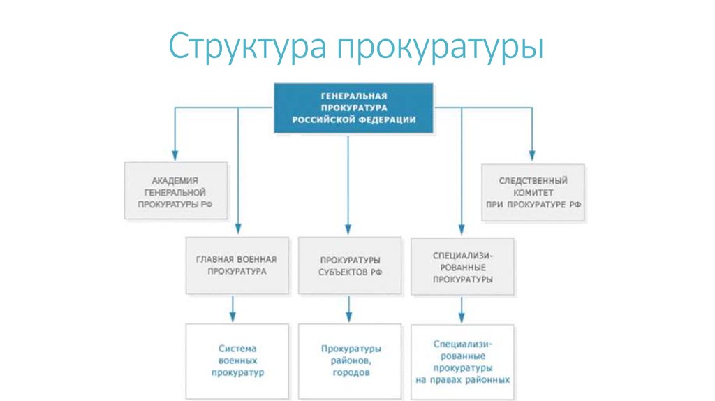 Схема структуры прокуратуры