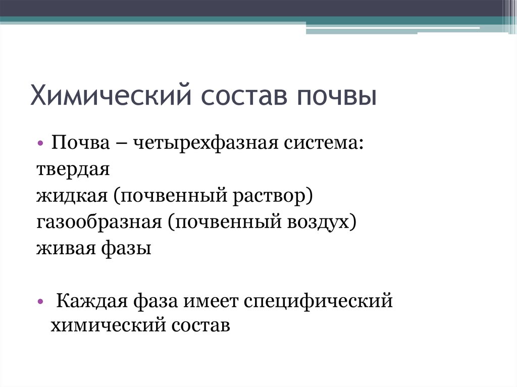 Презентация химический состав почвы