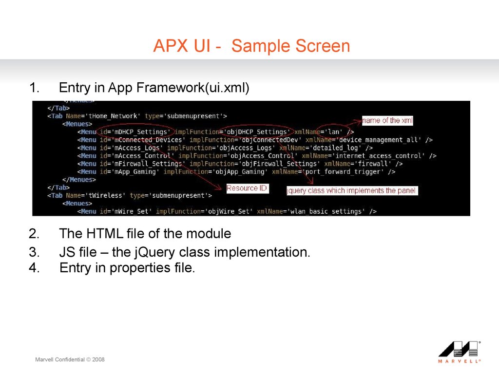 APX UI - Sample Screen