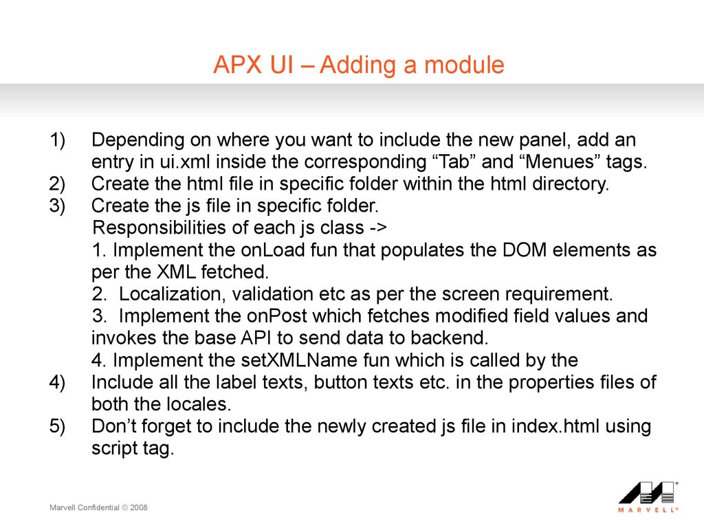 APX UI ?C Adding a module