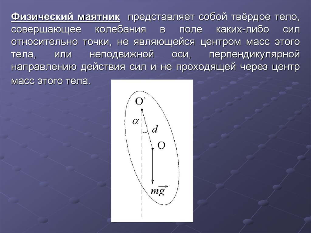 Маятник представляет. Физический маятник. Физический маятник это кратко. Физический маятник маятник. Физический маятник чертеж.