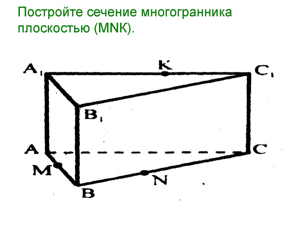 Сечение многогранника плоскостью