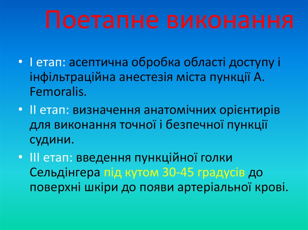 Поетапне виконання