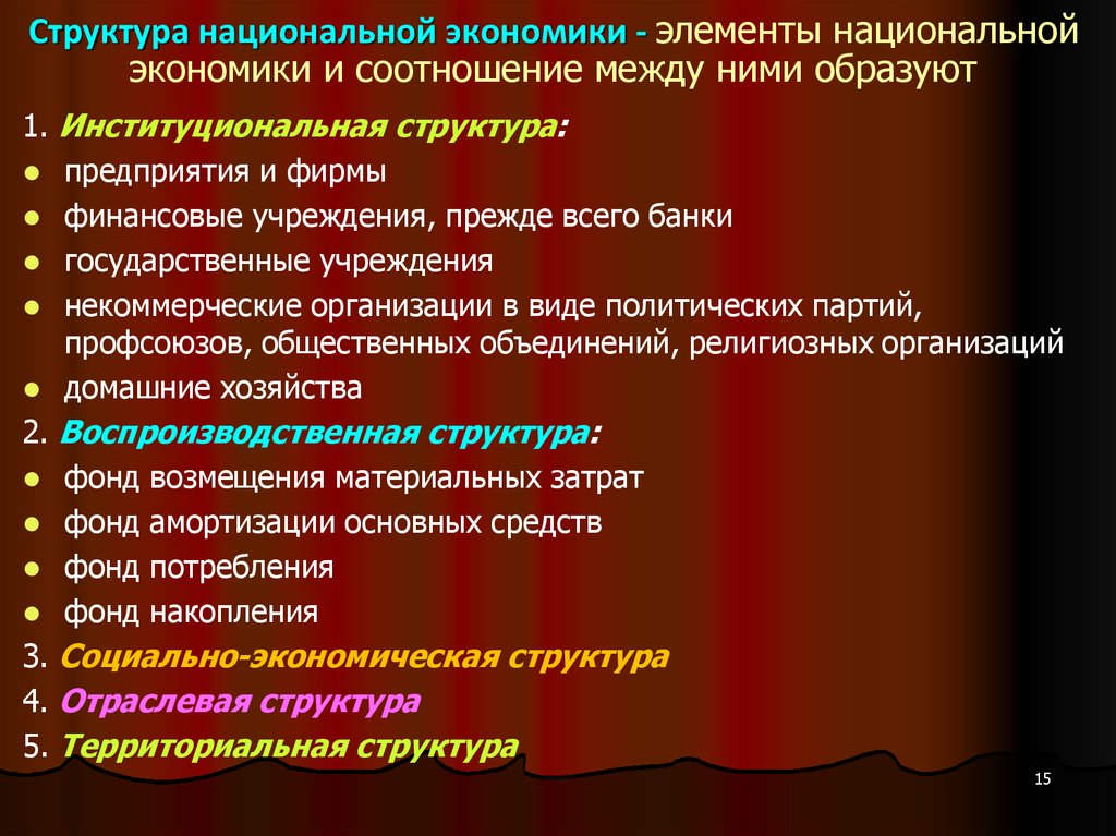 Результаты национального хозяйства. Структура национальной экономики. Национальная экономика и ее структура. Экономическая структура национальной экономики. Элементы структуры национальной экономики.