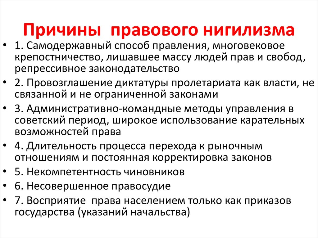 Схема элементов нигилизма