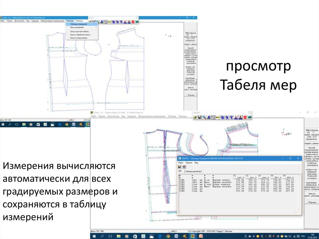 просмотр Табеля мер