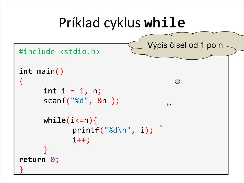 Príklad cyklus while