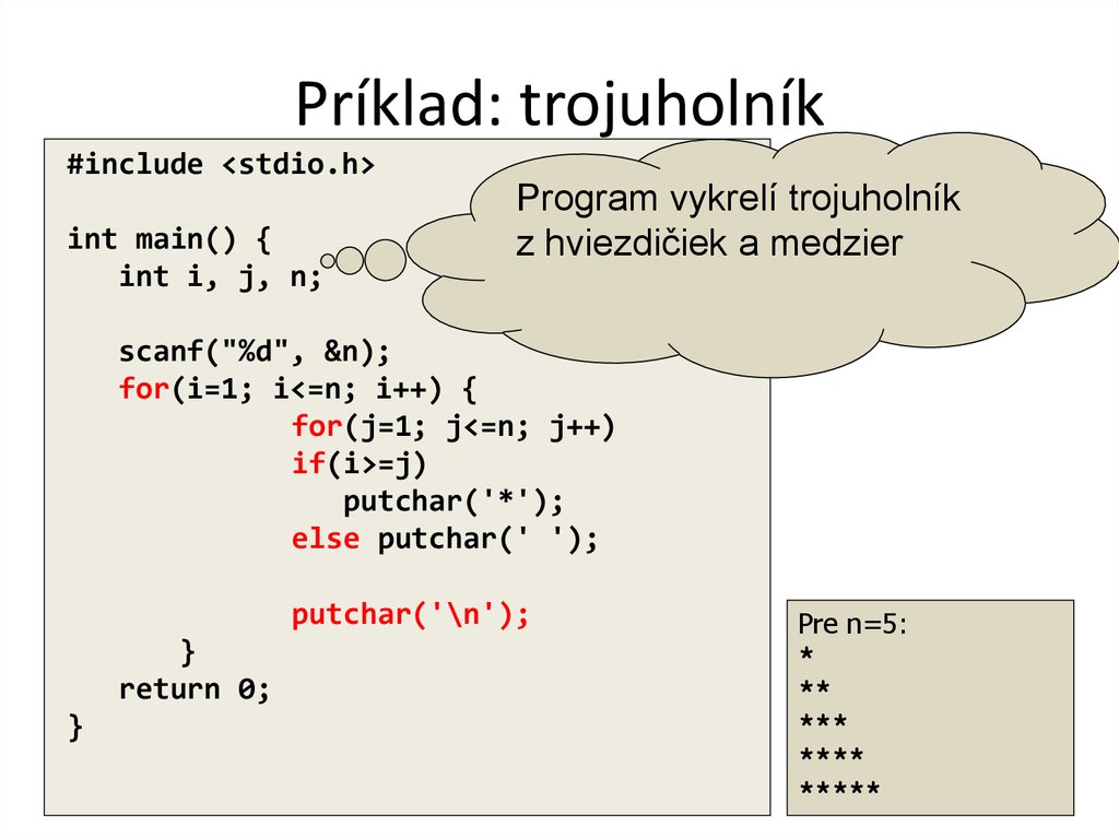 Príklad: trojuholník