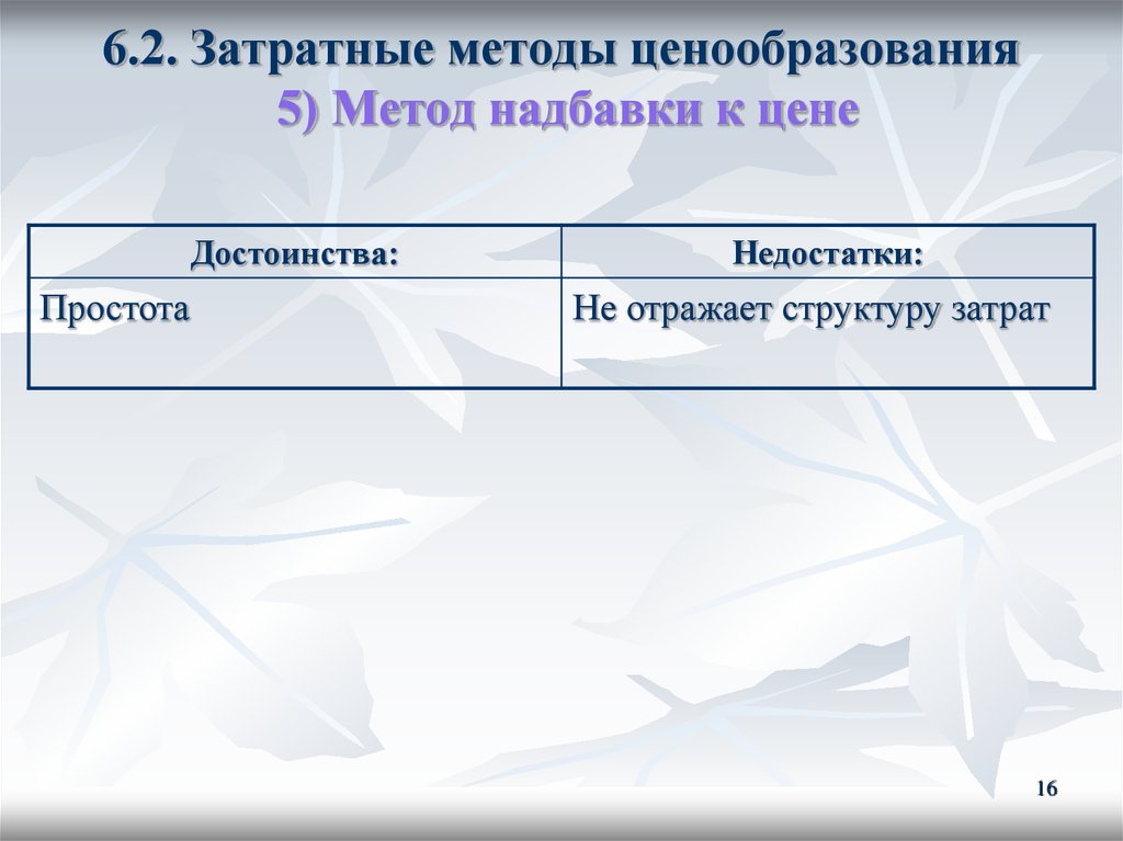 Затратное ценообразование. Затратные методы ценообразования недостатки. Методы ценообразования достоинства и недостатки. Затратный метод ценообразования достоинства и недостатки. Метод надбавки к цене.