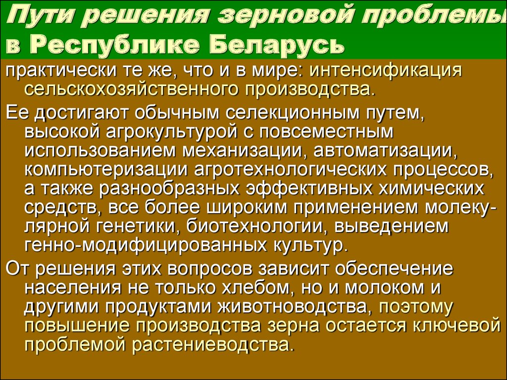 Зерновой вопрос