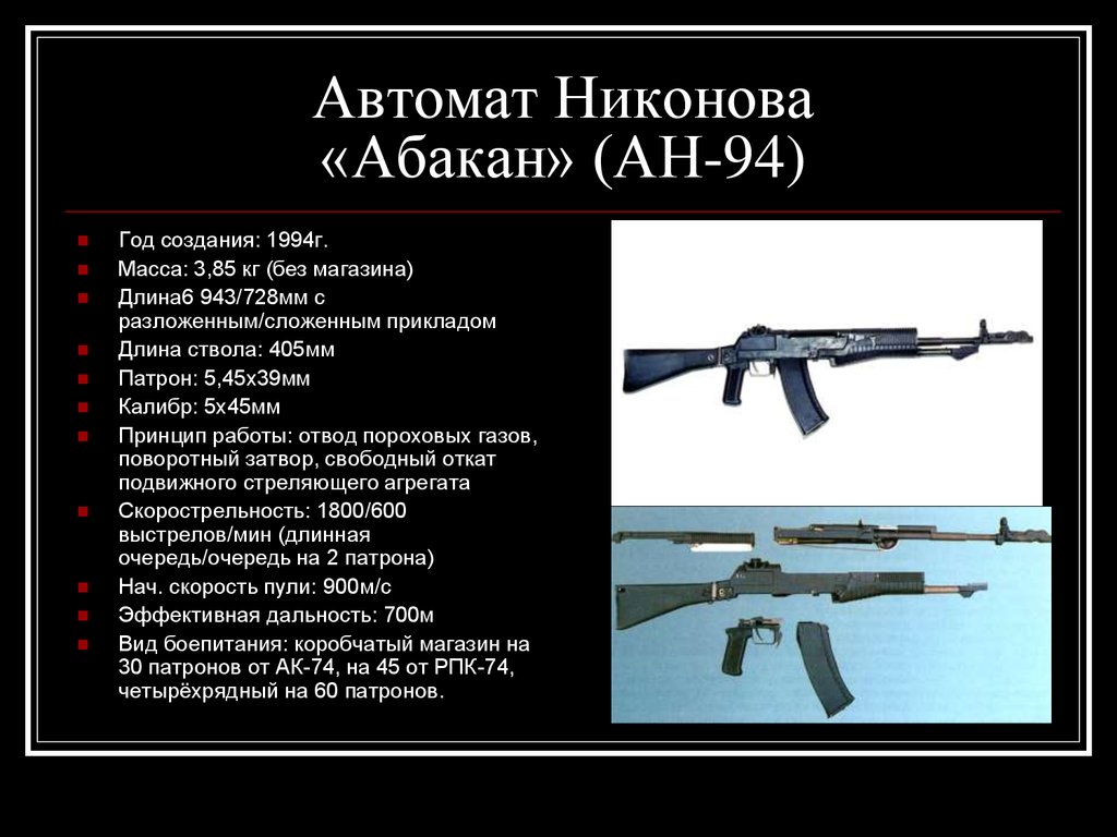 Вес ан. ТТХ автомата Никонова ан94. АН-94 Абакан ТТХ. Автомат Никонова АН-94 Абакан. Автомат Абакан характеристики.