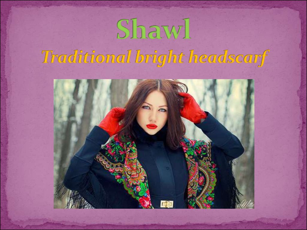 Shawl Traditional bright headscarf