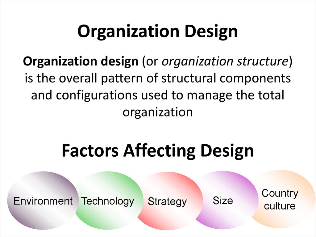 Organization designing. Organization Design. Organizational environment.