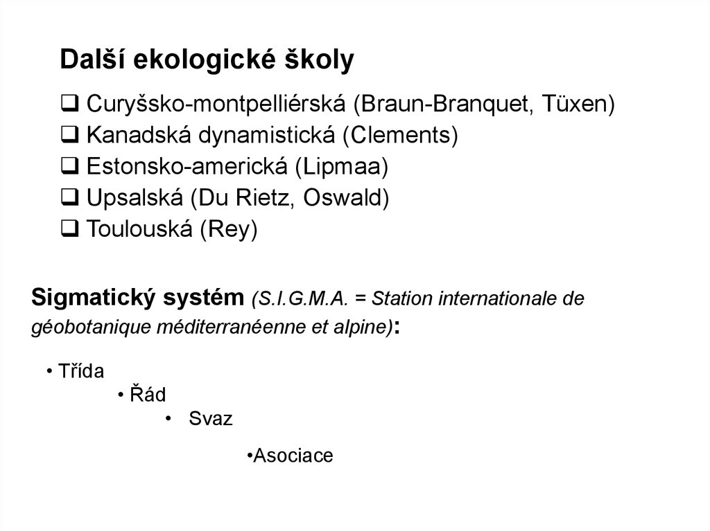 Další ekologické školy