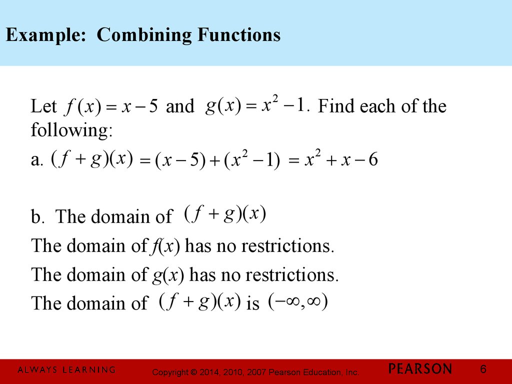 Functions And Graphs Chapter 2 Combinations Of Functions Composite Functions Online Presentation