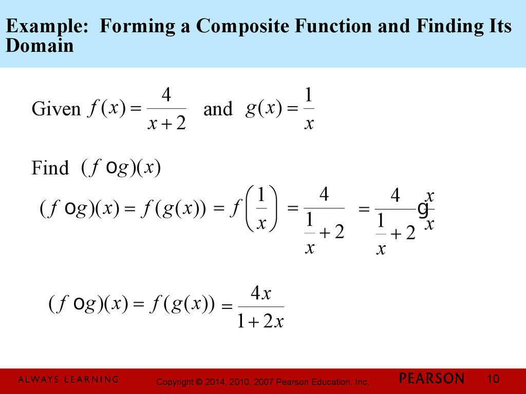 Functions And Graphs Chapter 2 Combinations Of Functions Composite 