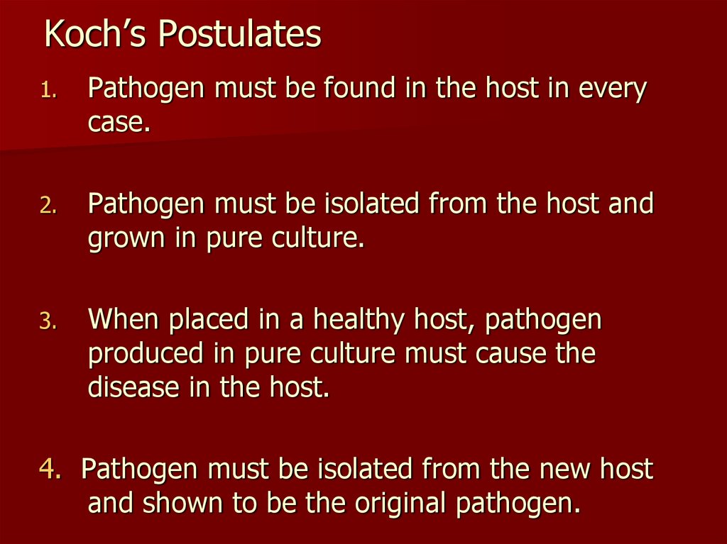 Koch’s Postulates