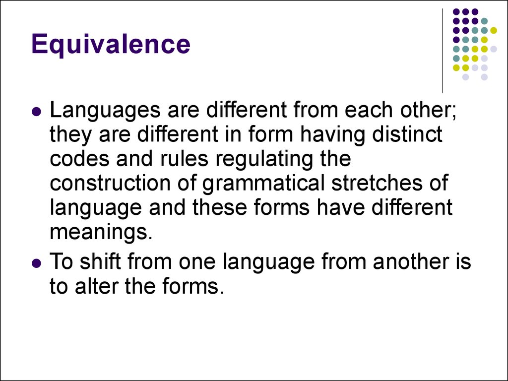 Translation examples. Translation equivalence. Levels of equivalence. Types of translation equivalence.. Equivalent in translation.