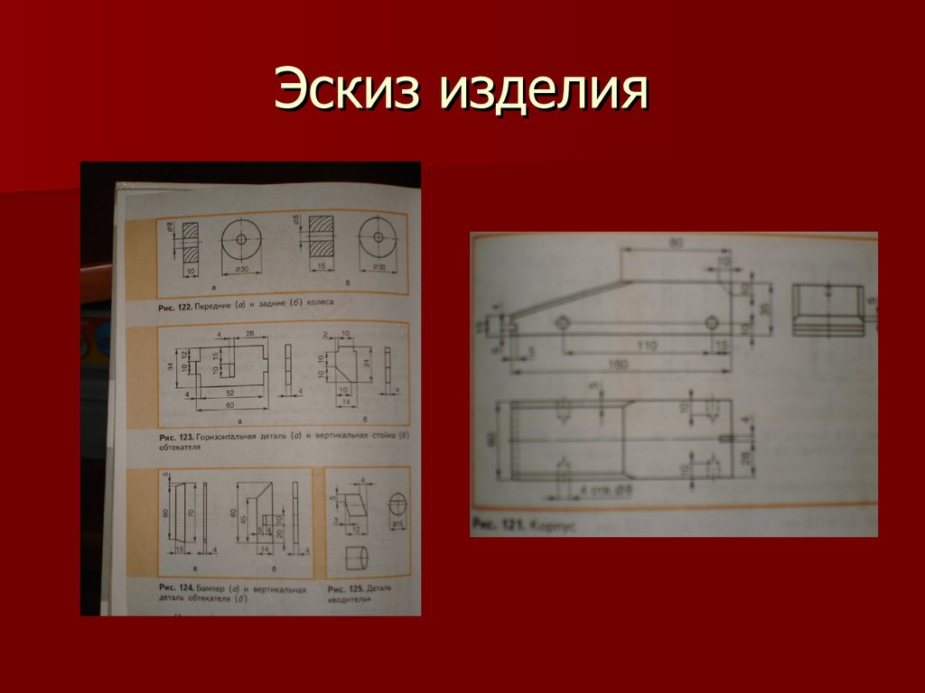 Когда применяется эскиз изделия