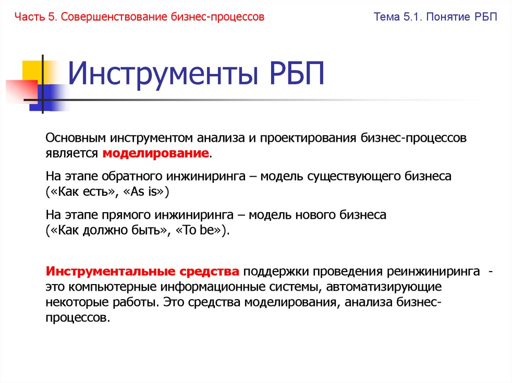 Инструменты РБП