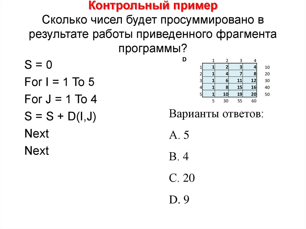 В результате фрагмента программы