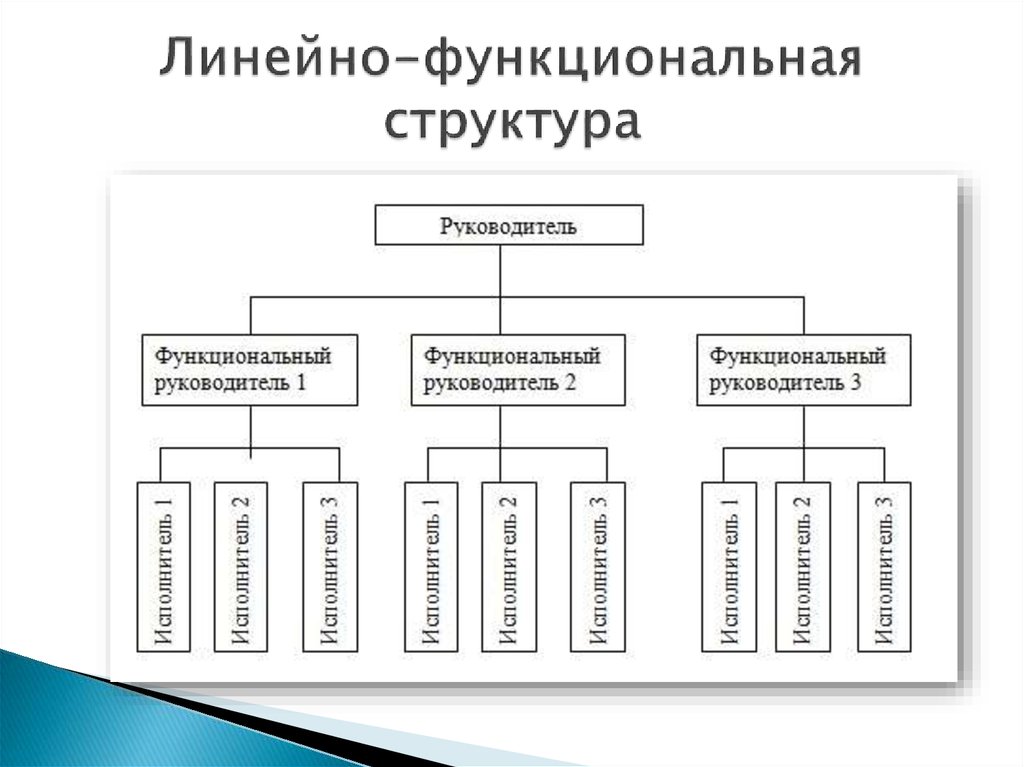 Линейно функциональная организационная структура схема