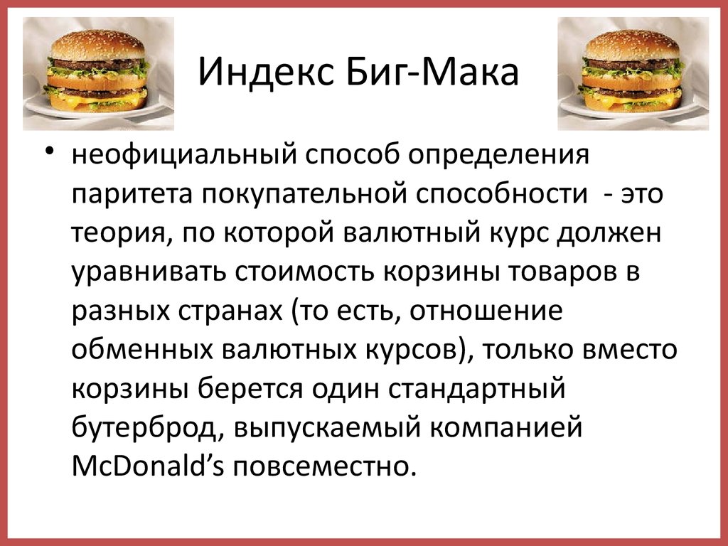 Индекс биг мака