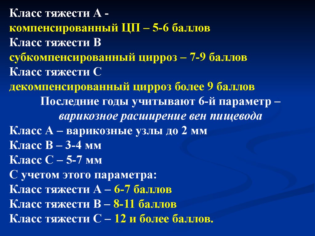 Стадии декомпенсации печени